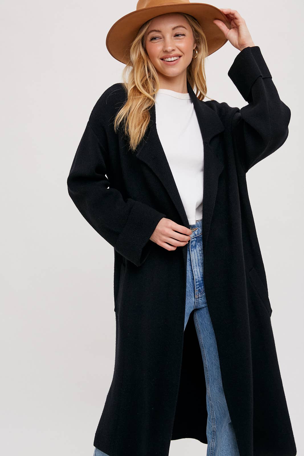 Bluivy - EFFORTLESS KNITTED TRENCH COAT