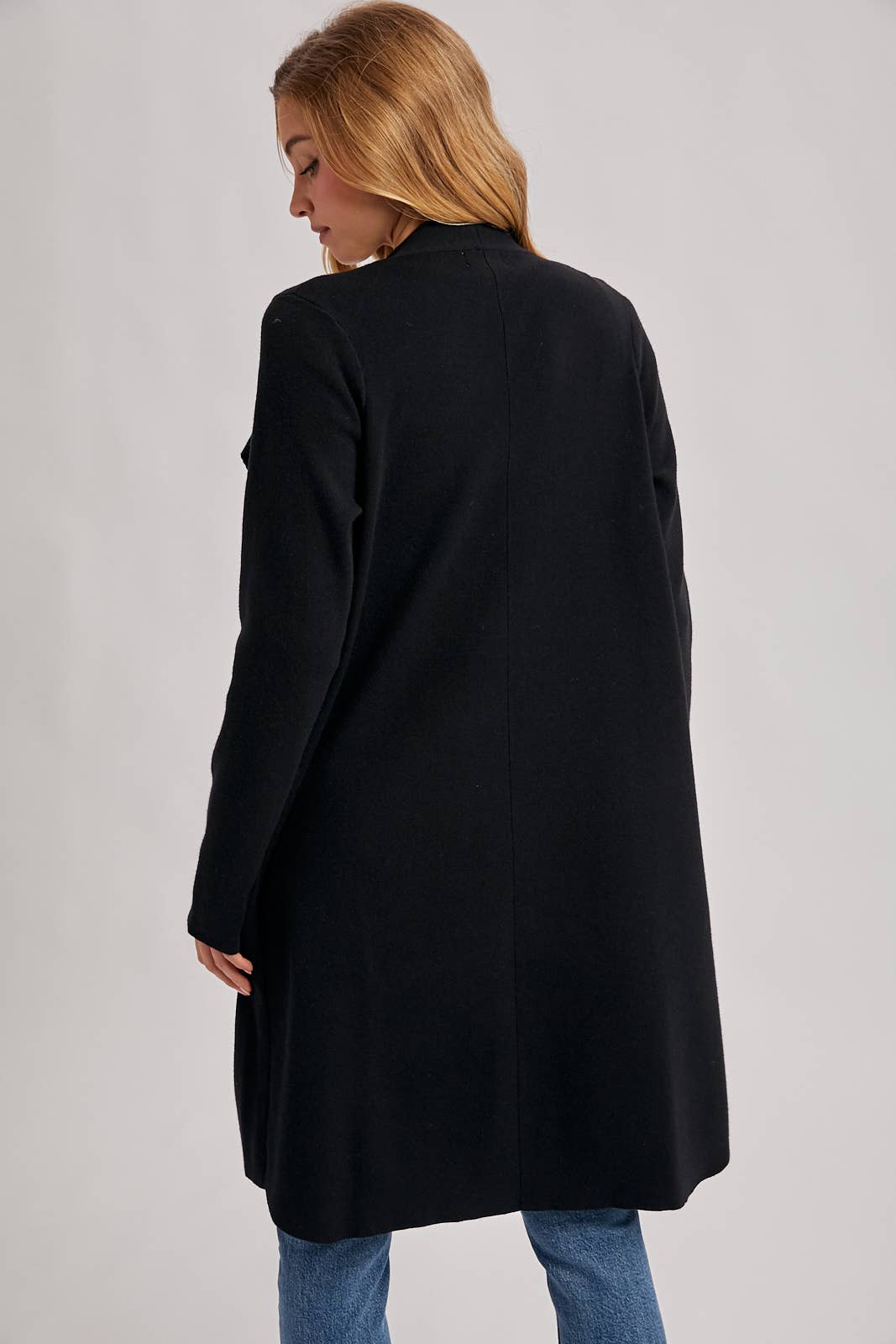 Bluivy - MODERN OPEN FRONT LONGLINE KNIT CARDIGAN
