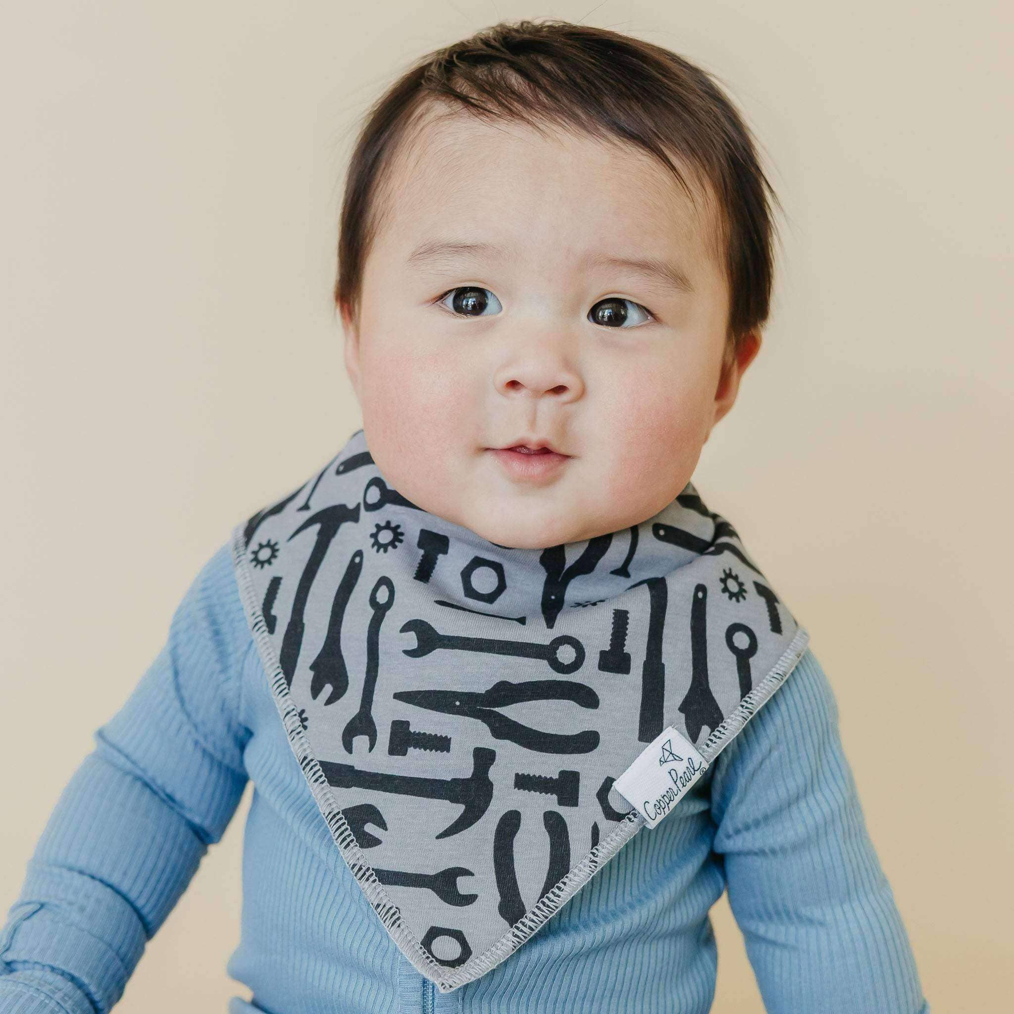 Copper Pearl - 4 Pack Baby Bandana Bibs - Diesel