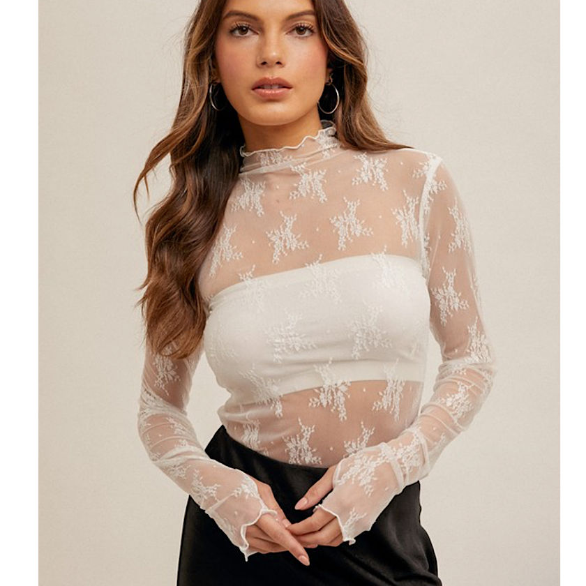 H&T Lace Top- White