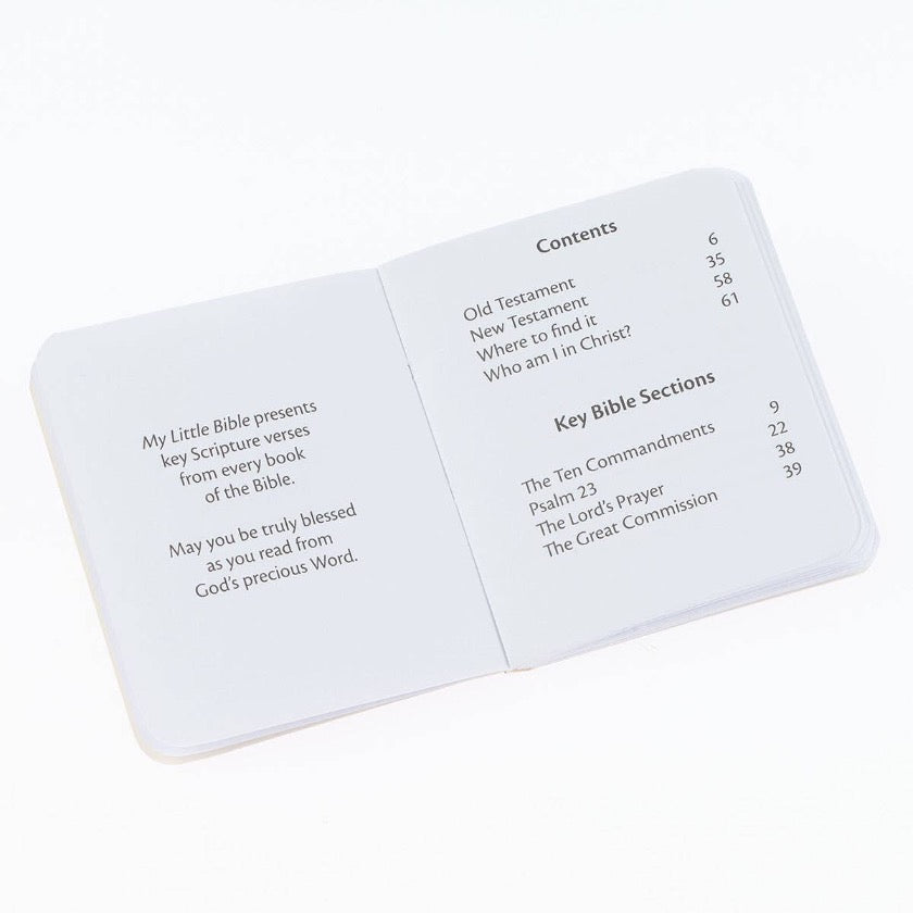 Christian Art Gifts - White My Little Bible - Illustrated Edition