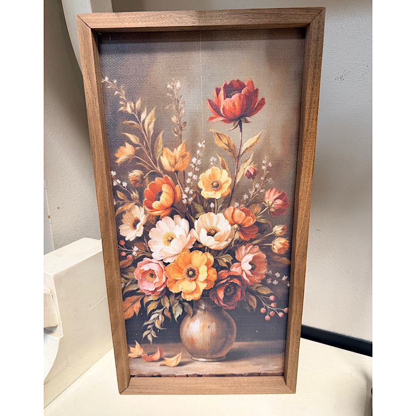 Fall Floral Framed Art
