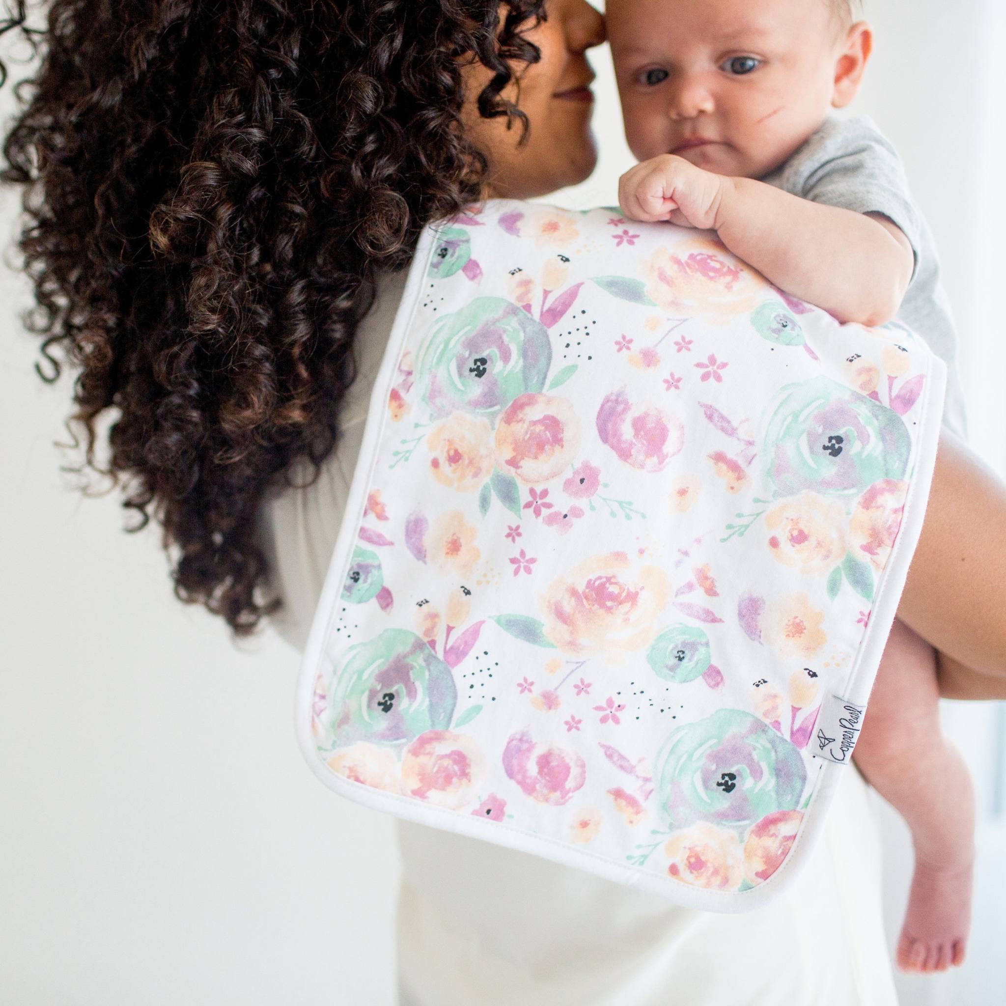 Copper Pearl - 3 Pack Premium Burp Cloths - Bloom