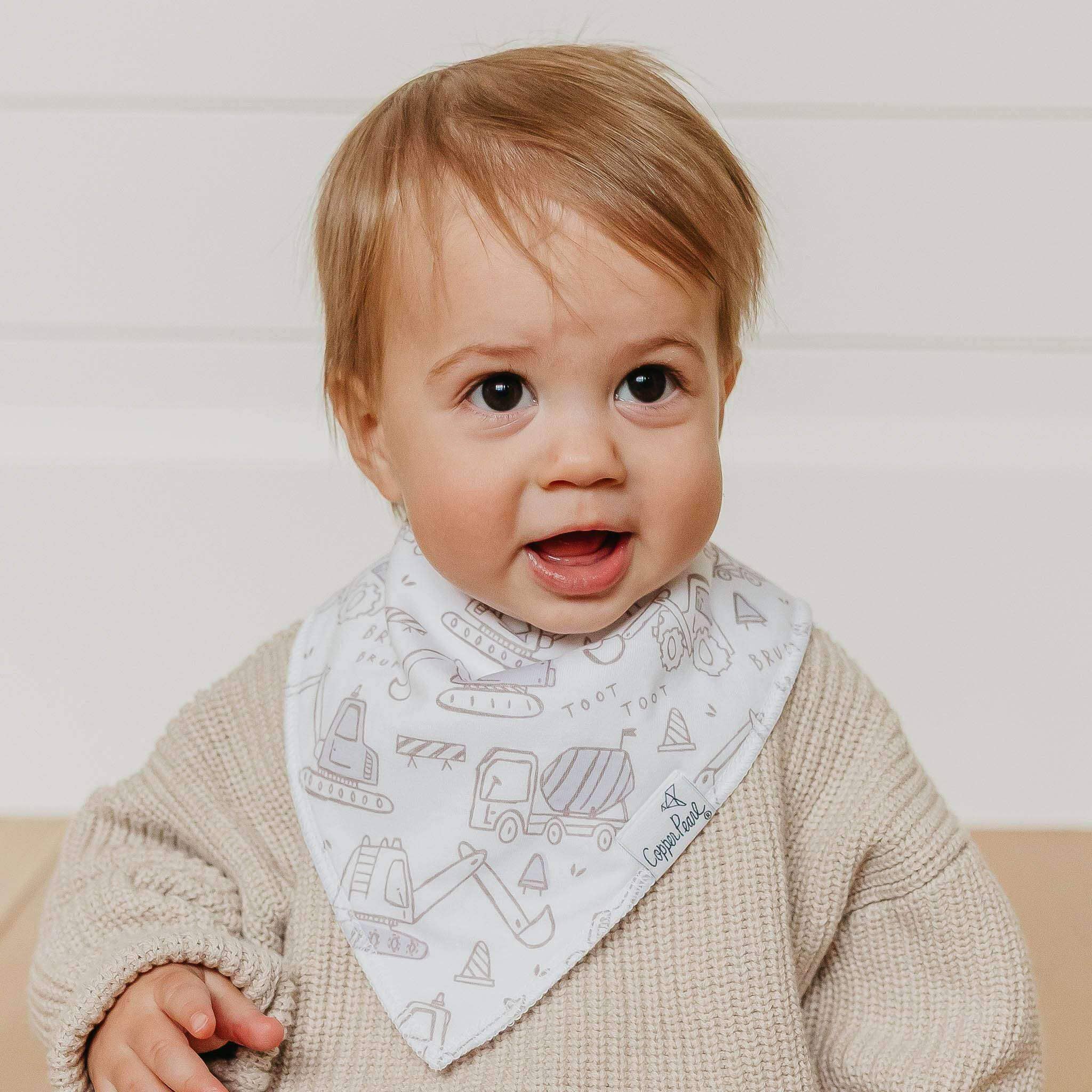 Copper Pearl - 4 Pack Baby Bandana Bibs - Gage