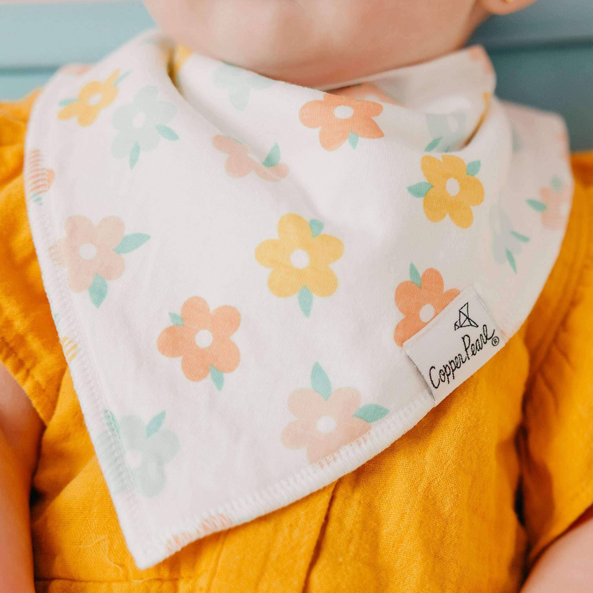 Copper Pearl - 4 Pack Baby Bandana Bibs - Cheery