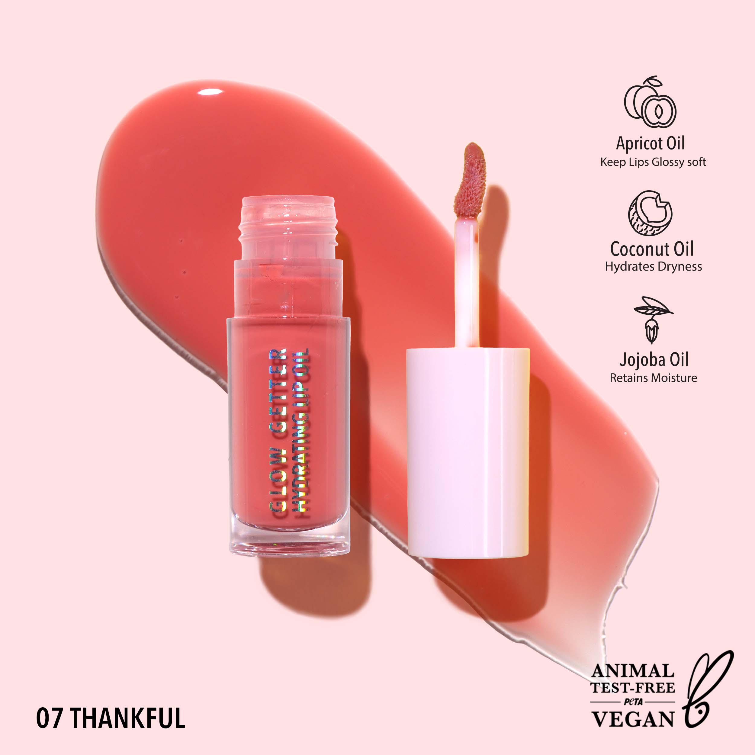 Moira Cosmetics - Glow Getter Hydrating Lip Oil (007 Thankful)