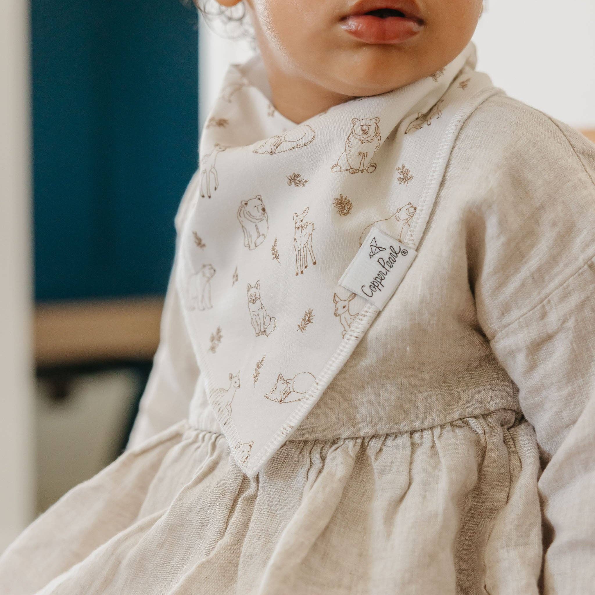 Copper Pearl - 4 Pack Baby Bandana Bibs - Natalie