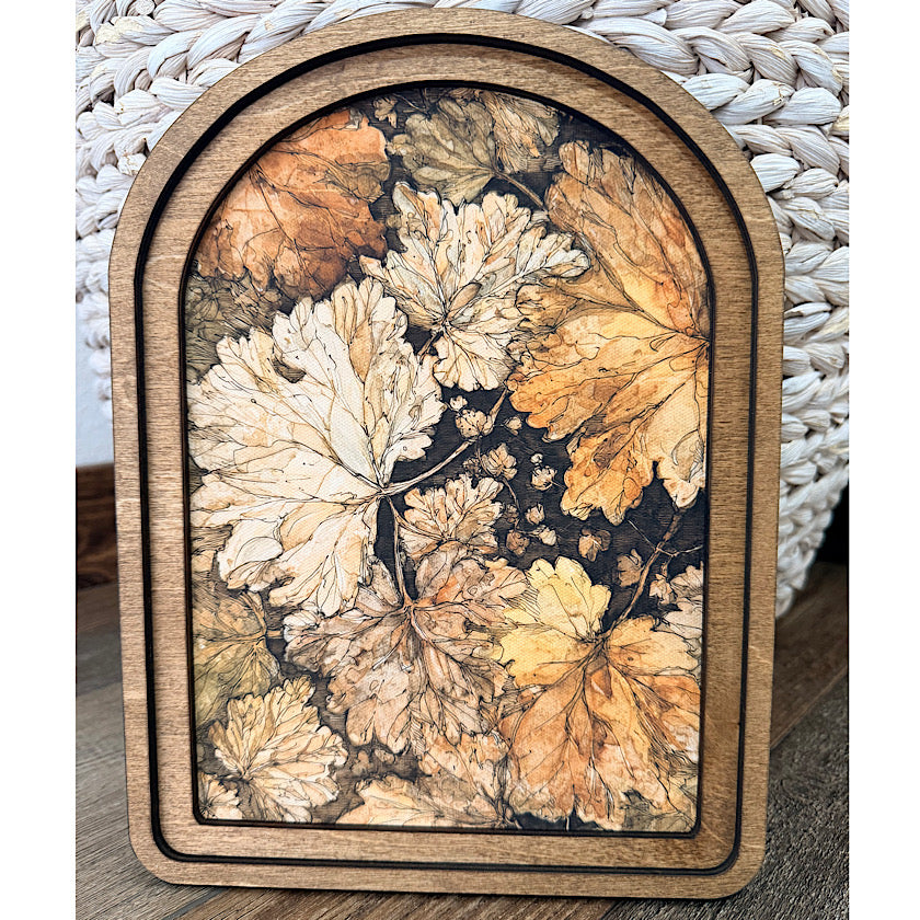 Arch Top Fall Floral Framed Art