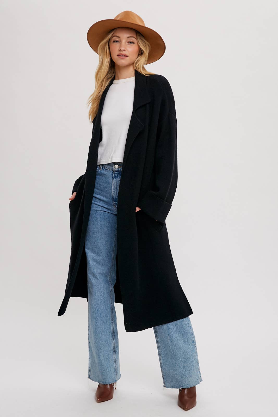 Bluivy - EFFORTLESS KNITTED TRENCH COAT