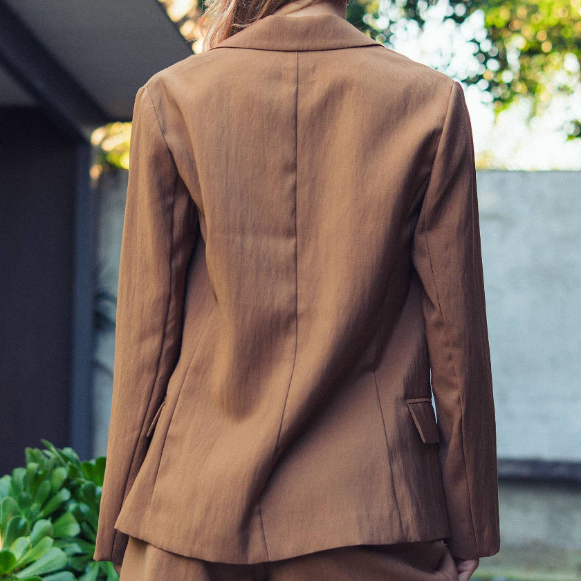 Mocha Open Front Blazer