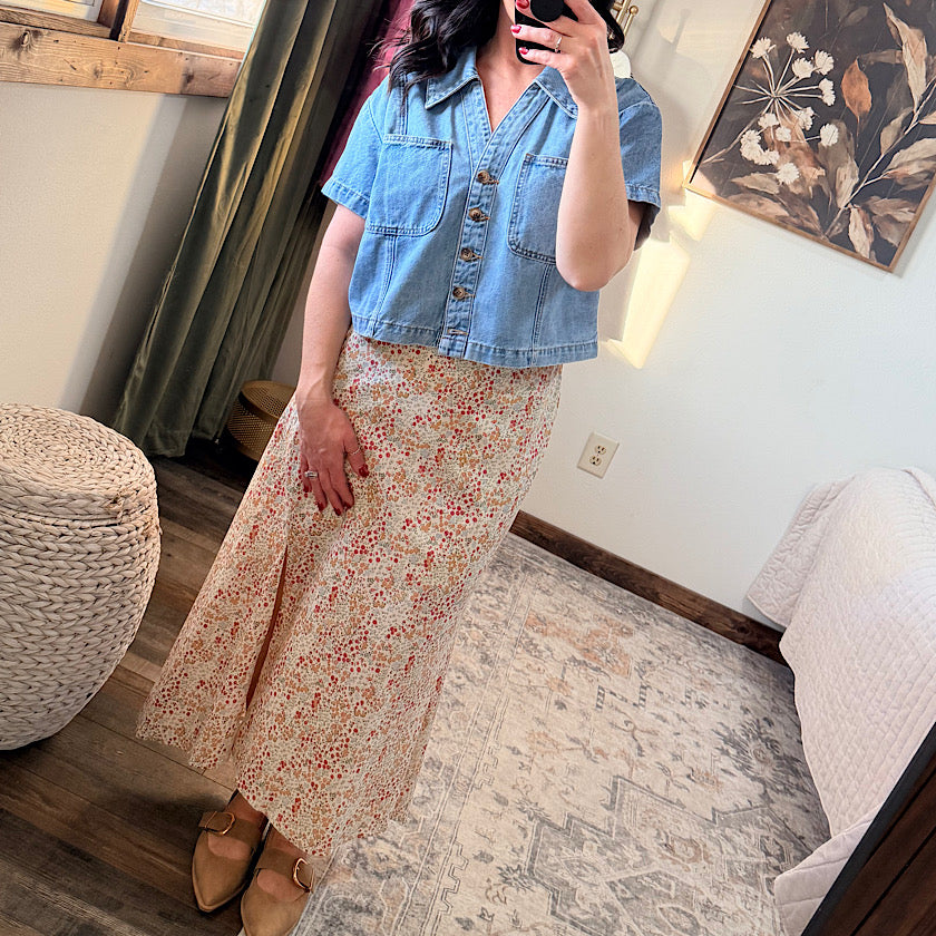 Floral Midi Skirt