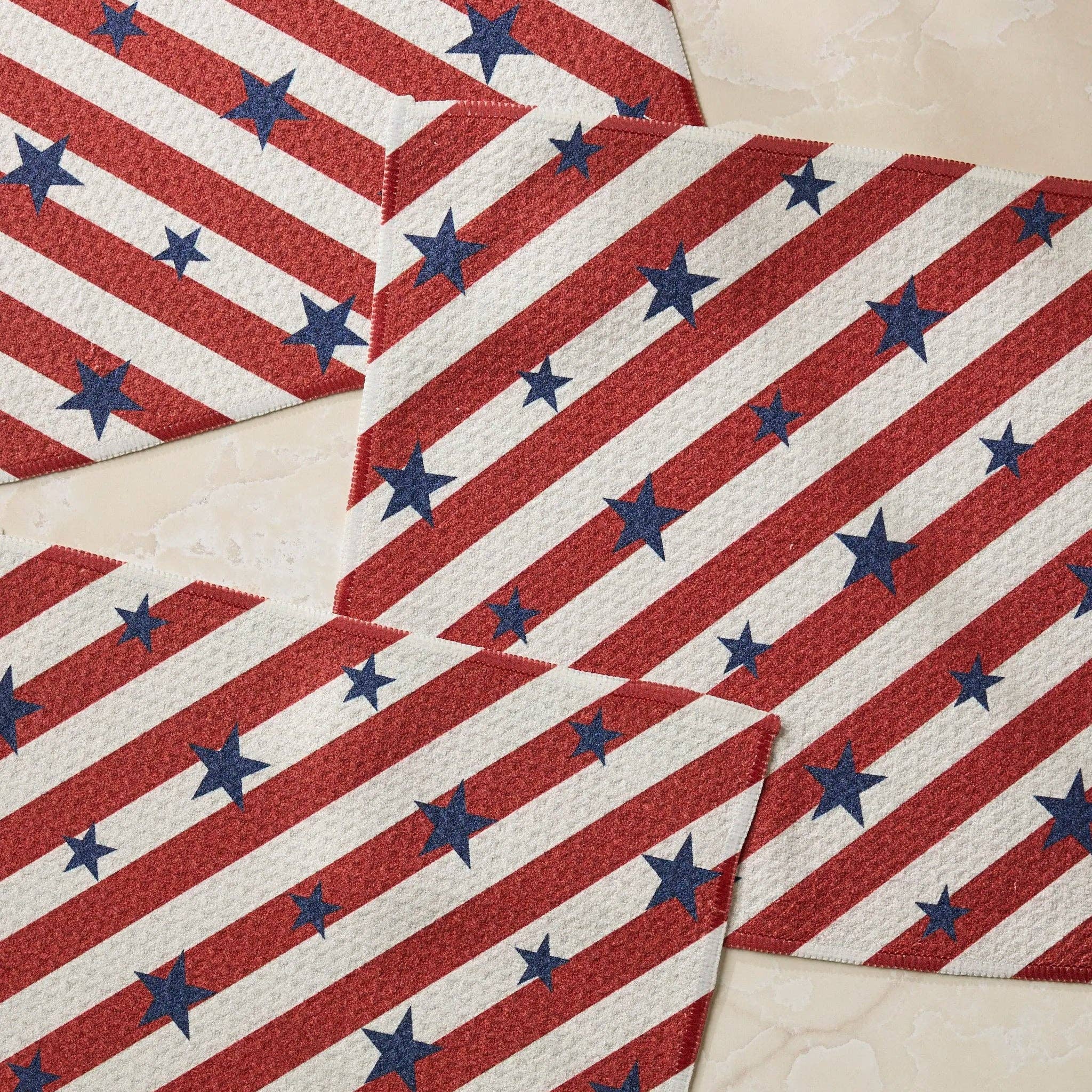 Geometry - Patriotic Stripe Dishcloth Set