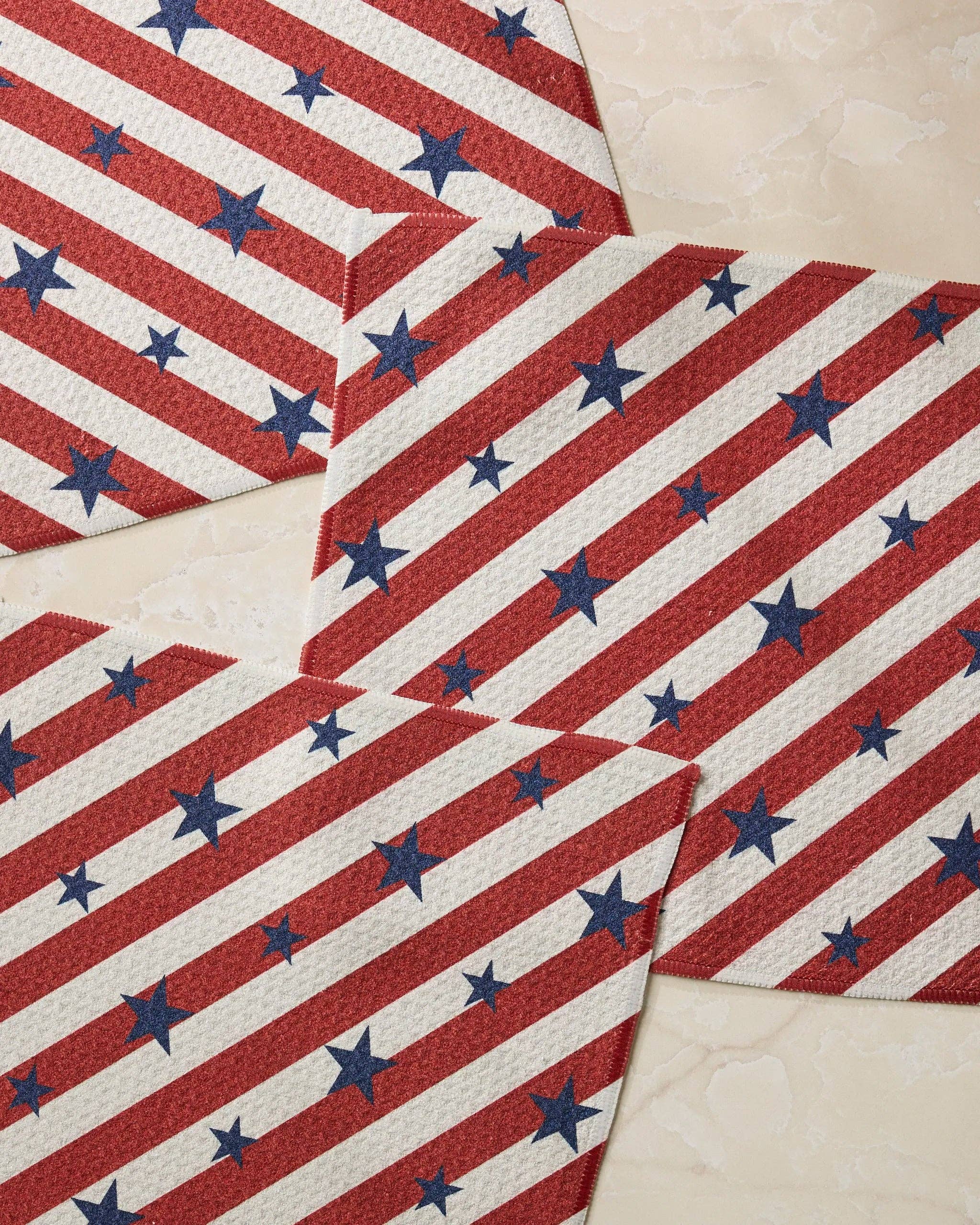 Geometry - Patriotic Stripe Dishcloth Set