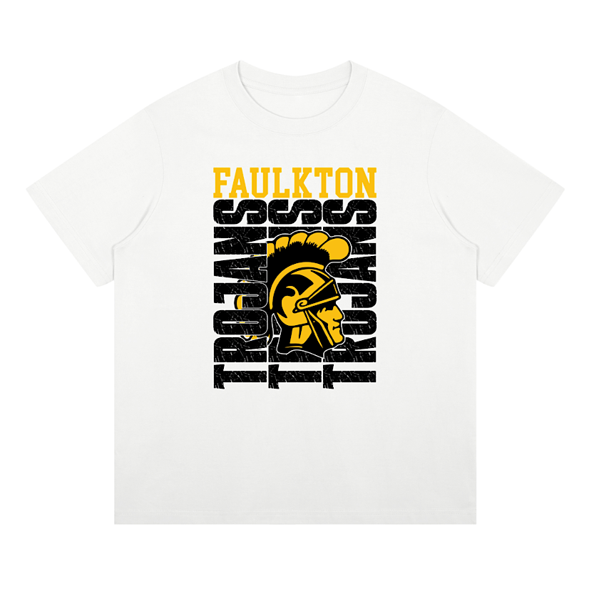 White Faulkton Trojans 3 Tee