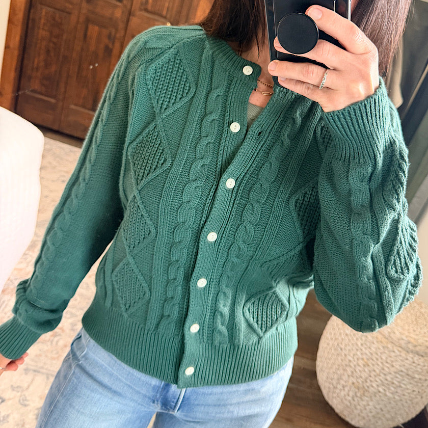 Pine Cable Knit Cardigan