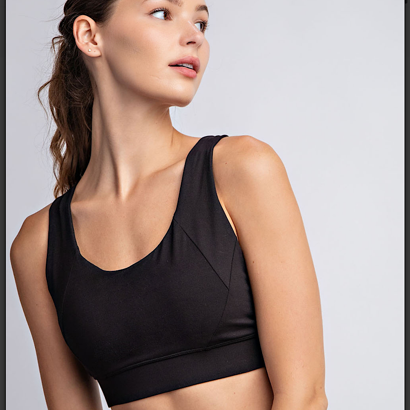 Black Criss Cross Sports Bra