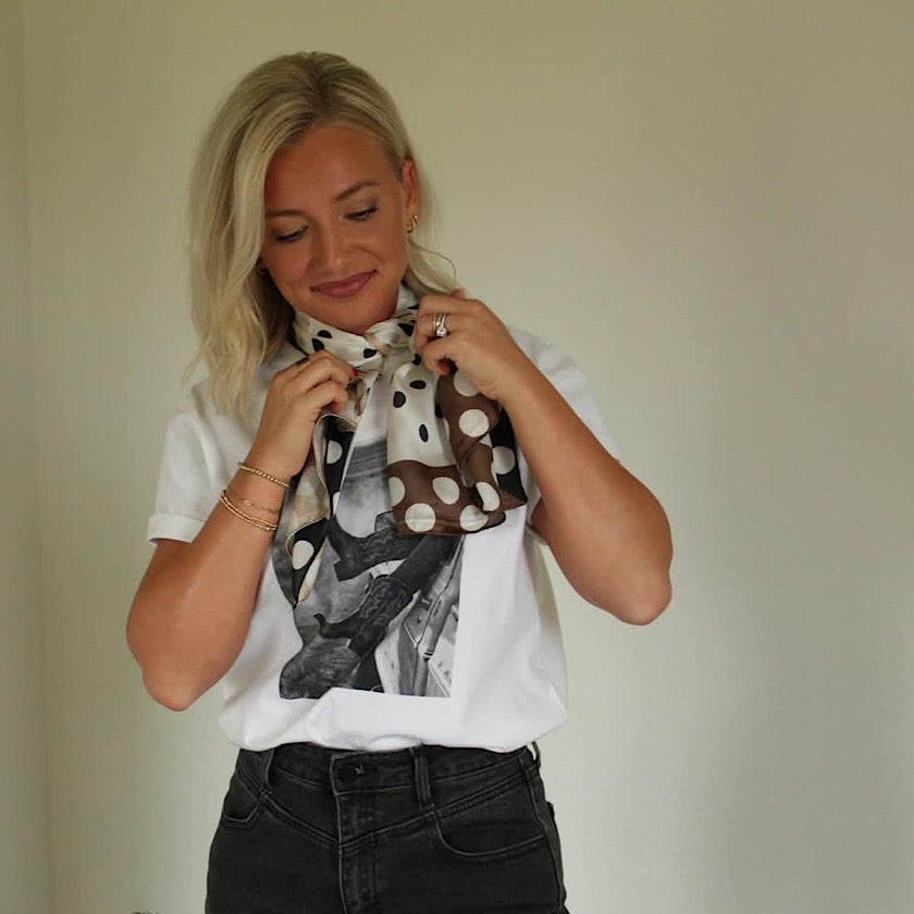 Betty Polka Dot Square Scarf