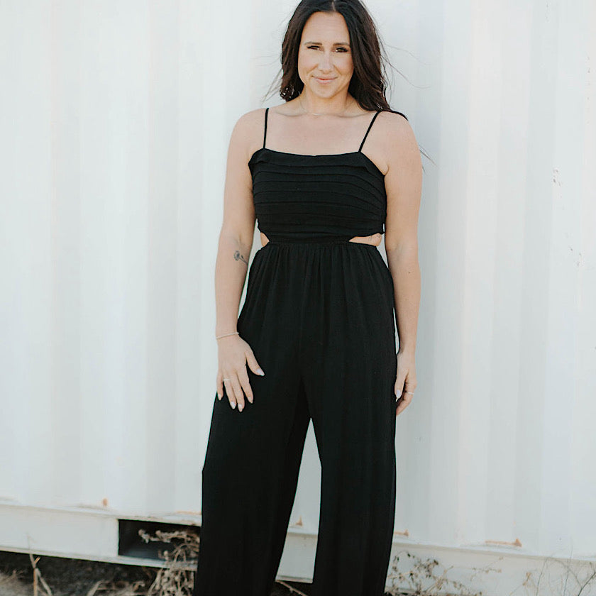 Black Linen Jumpsuit