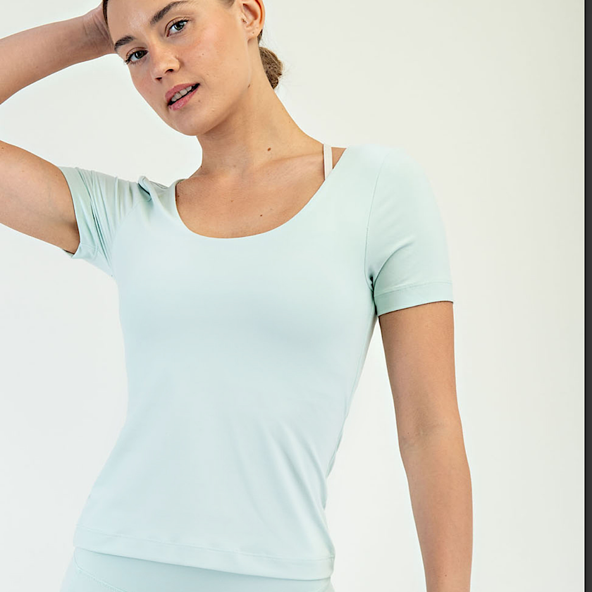 Soft Mint Round Neck Top