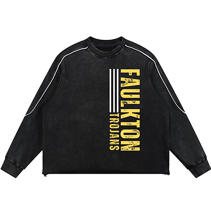 Black Retro Trojans Sweatshirt