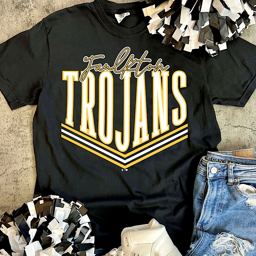 Faulkton Trojan Black Spirit Tee