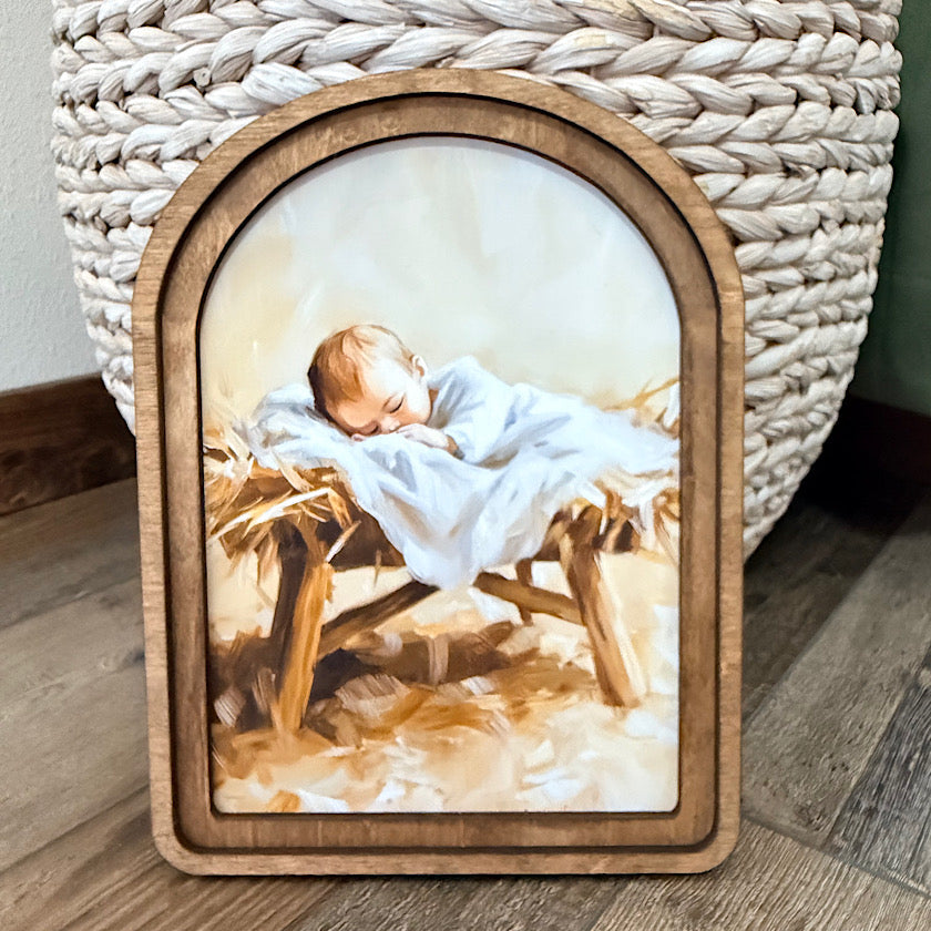 Arch Top Manger Framed Art