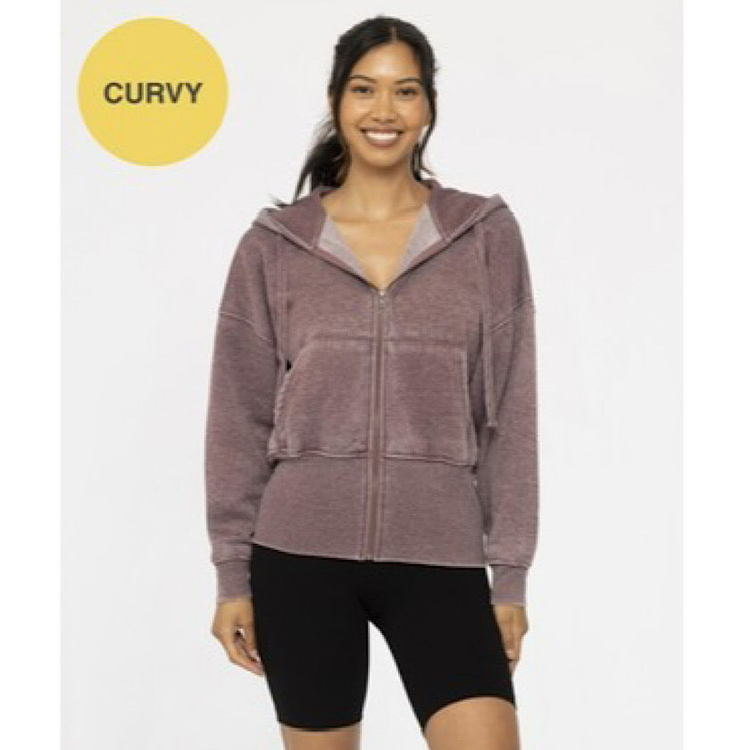Plum Hooded Jacket