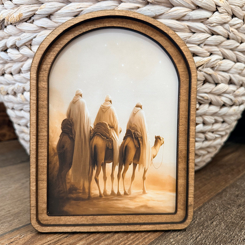 Arch Top Wise Men Framed Art