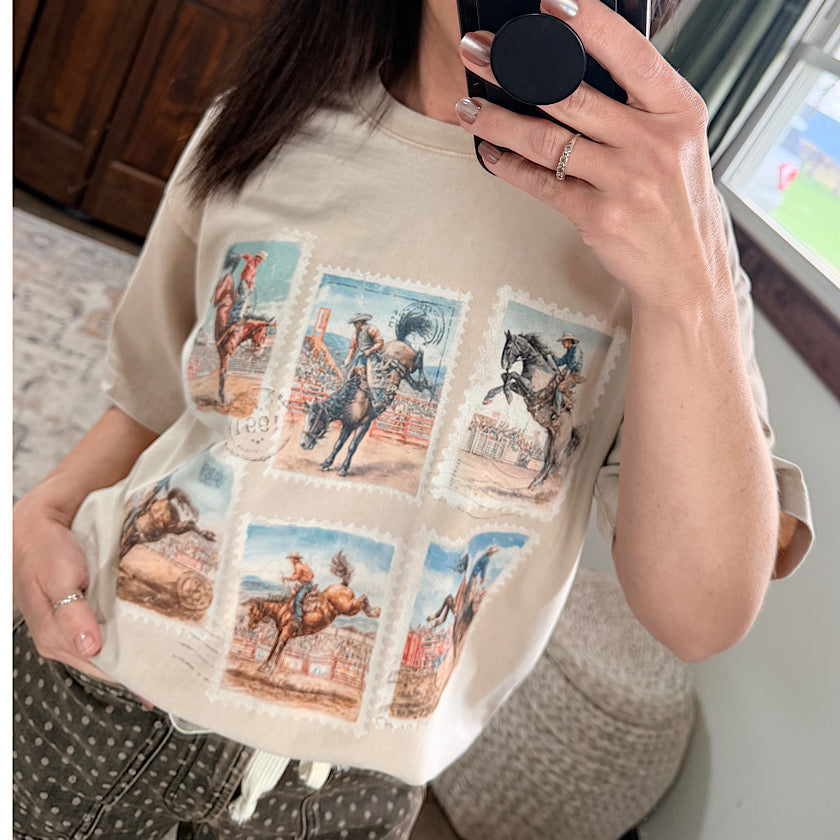 Oversized Rodeo Stamp Tee