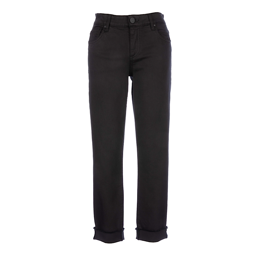 Kut from the Kloth-Amy Crop Straight Leg in Black 27.25"