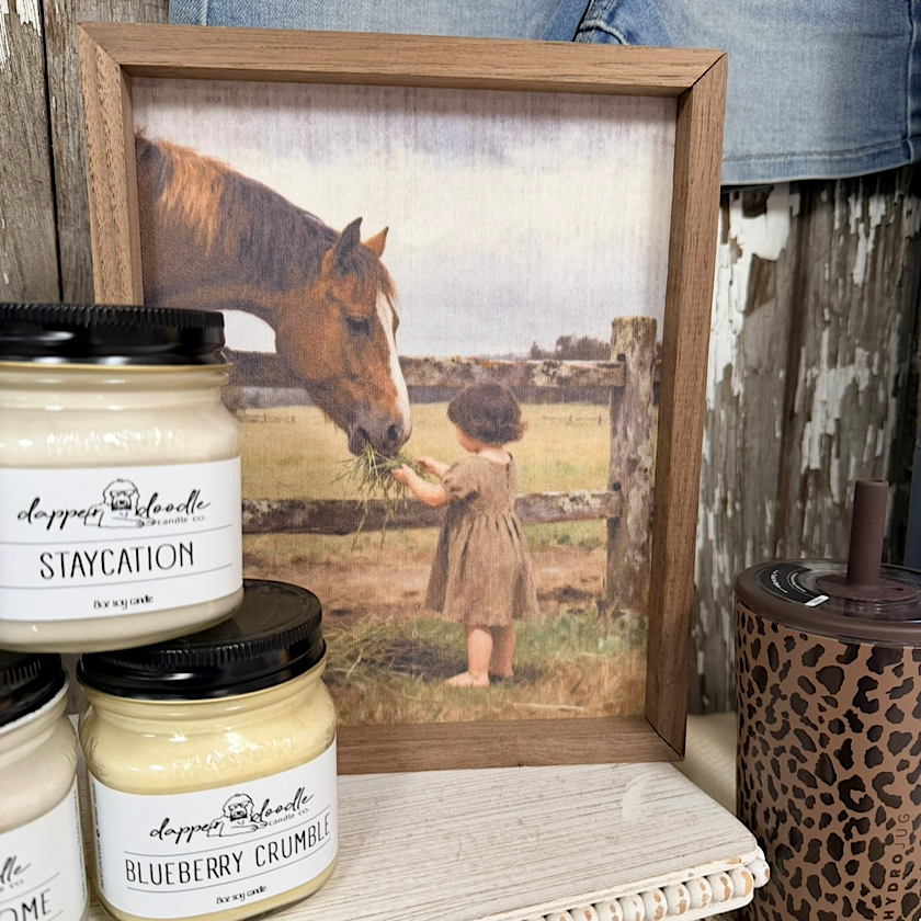 A Girl And Her Horse Framed Art