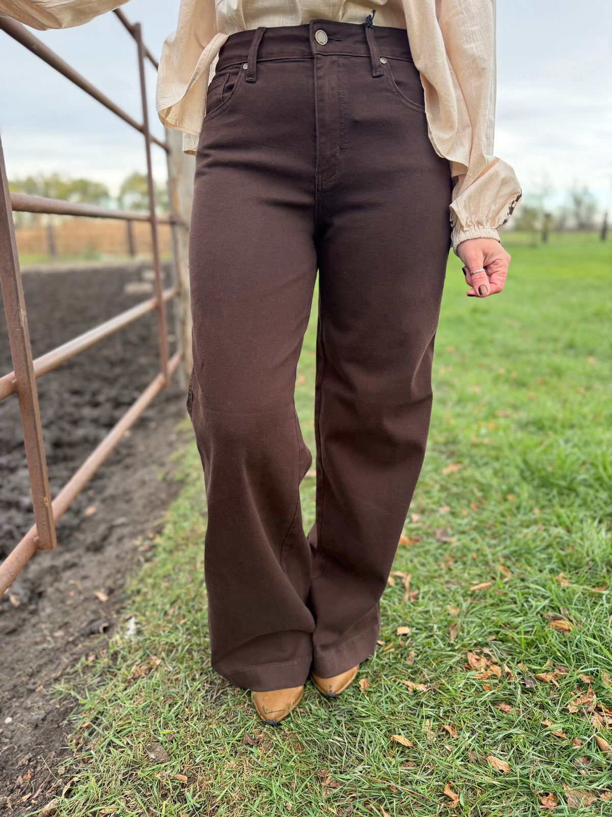 JBD-Dark Brown Wide Leg 32”