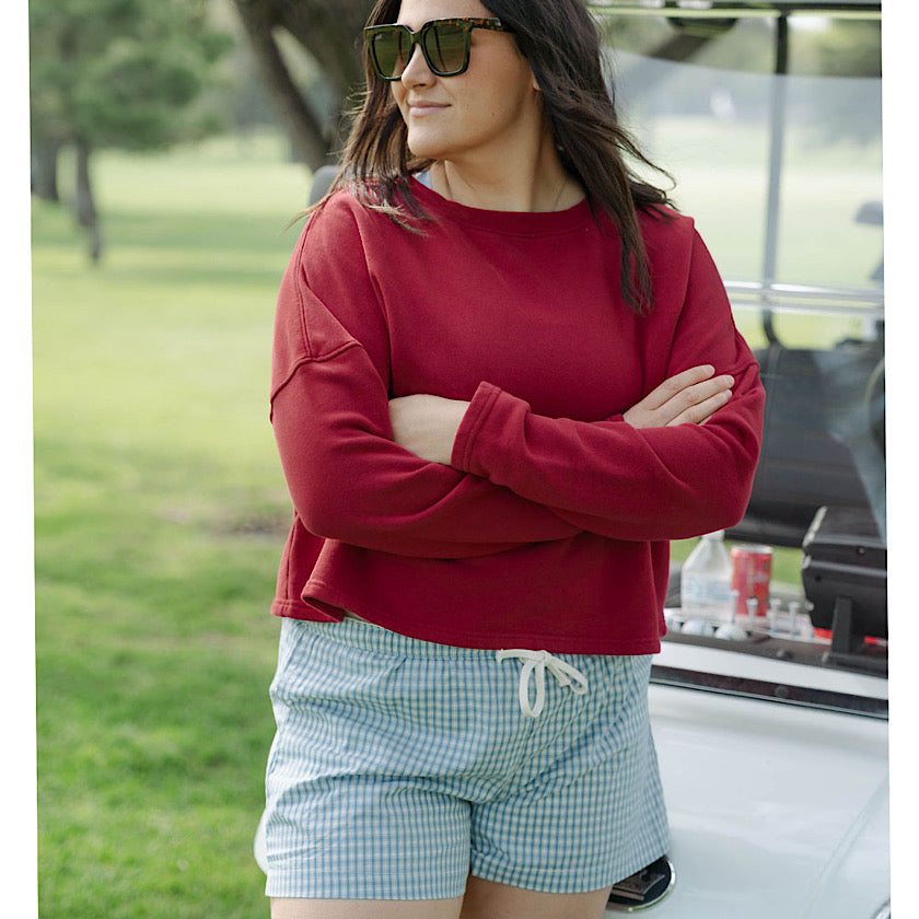 Tie-Front High-Waisted Shorts