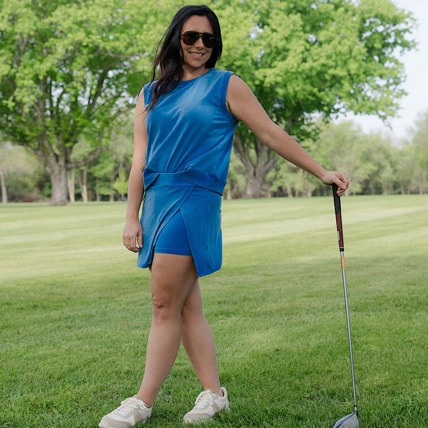 Deep Indigo Sculpted Active Romper