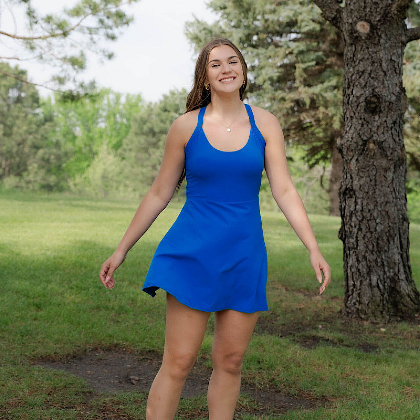 Deep Indigo Halter Dress