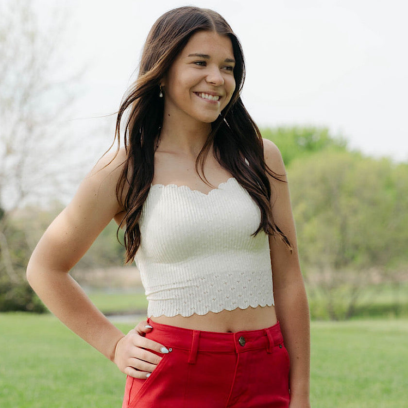 Off White Lace Bralette