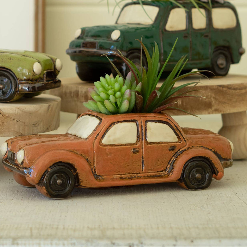 CERAMIC CARS PLANTERS
