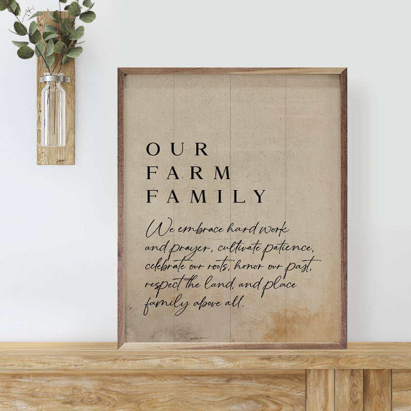Our Farm Family Framed Art