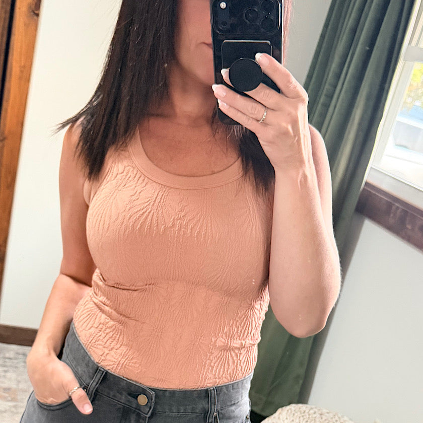 Reversible Lace Textured Tank Top