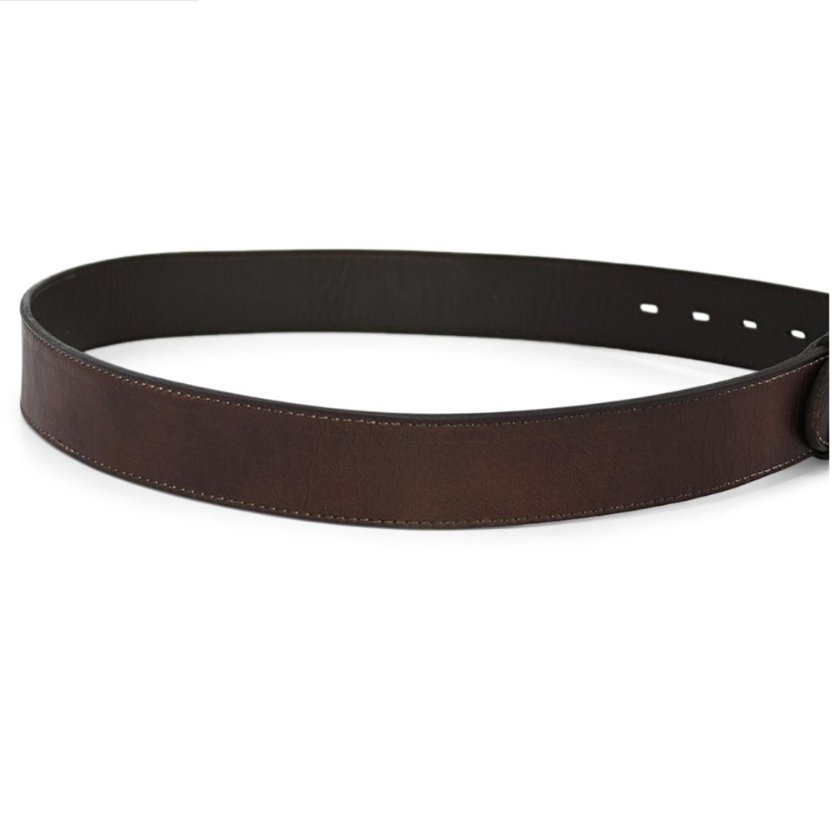 Meander Genuine Leather Belt in Teak Rustic | Bed Stu