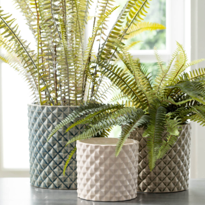 DIAMOND EMBOSSED PLANTER