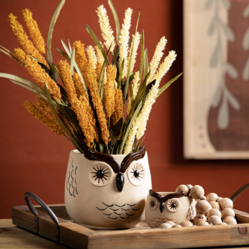 KITSCHY BROWN OWL PLANTER