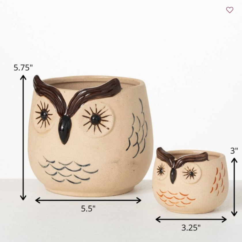 KITSCHY BROWN OWL PLANTER