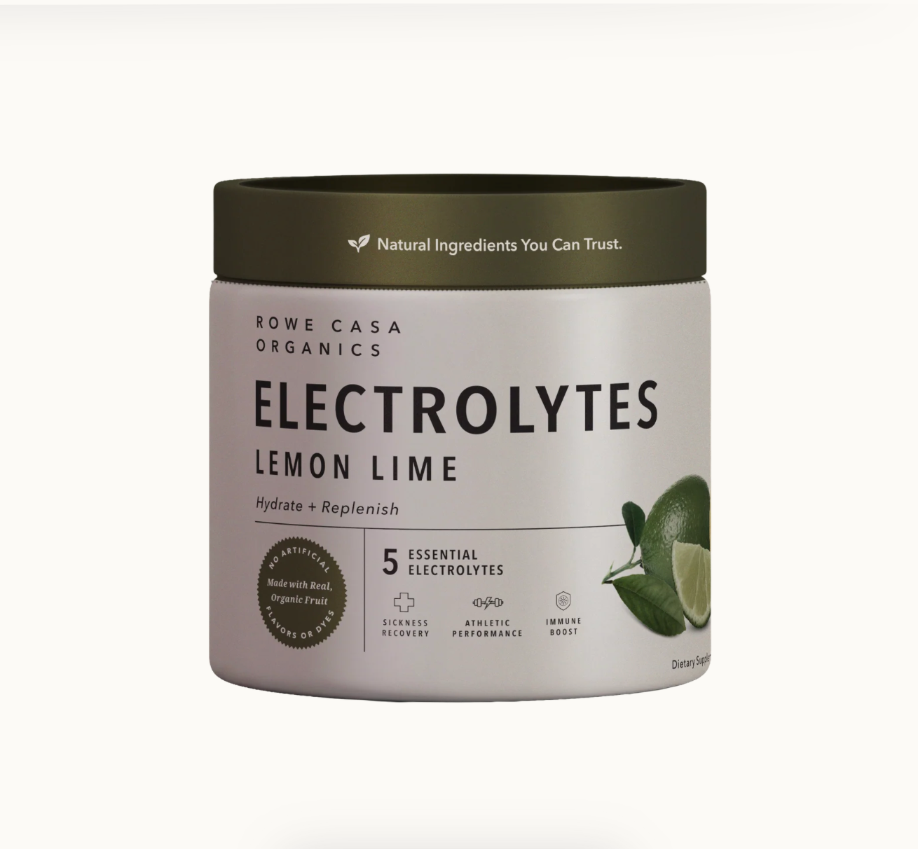 Rowe Casa Organics - Lemon Lime Electrolytes - Canister