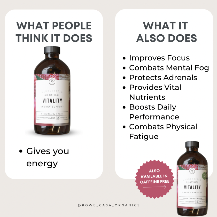 Rowe Casa Organics - Vitality | Energy Support | 16 Oz