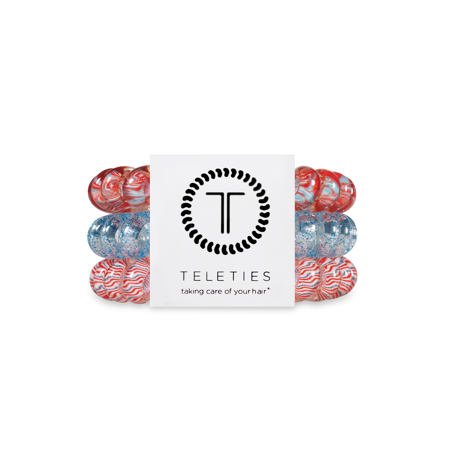 TELETIES - Spiral Hair Coils | Large | Freedom to Sparkle Hair Ties