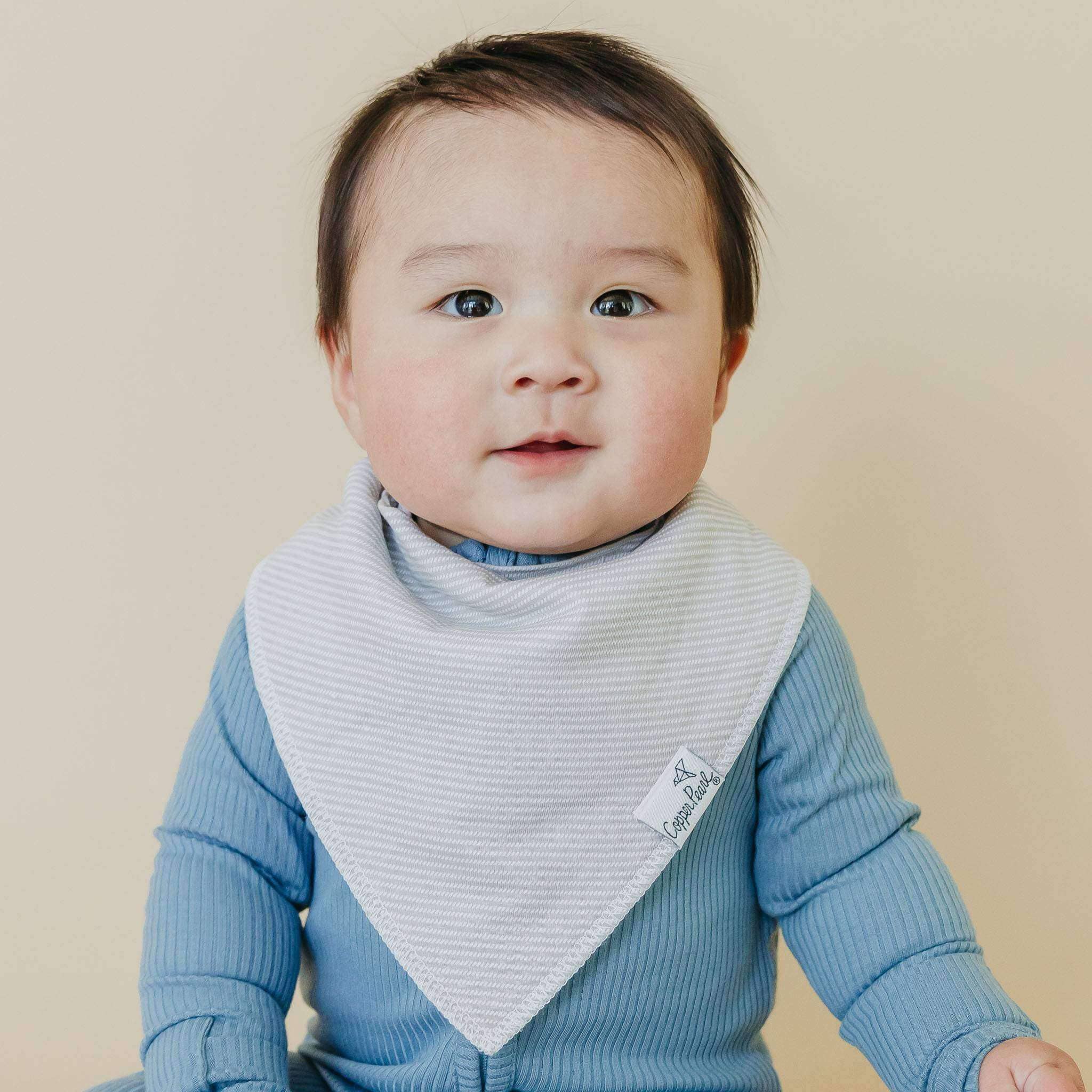 Copper Pearl - 4 Pack Baby Bandana Bibs - Oxford