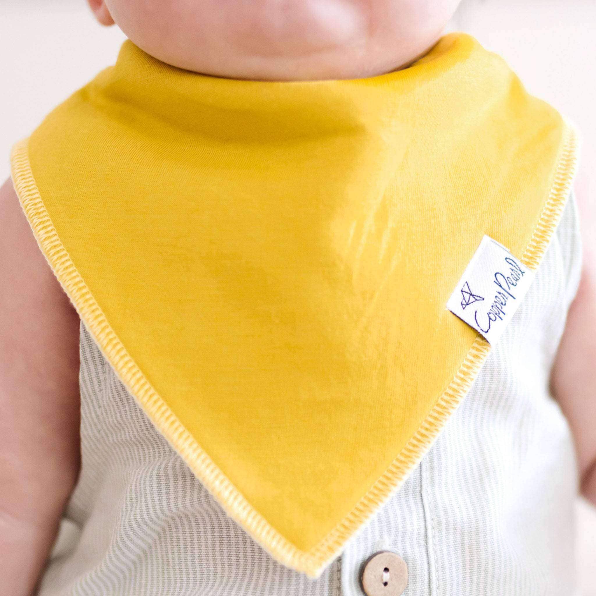 Copper Pearl - 4 Pack Baby Bandana Bibs - Stone