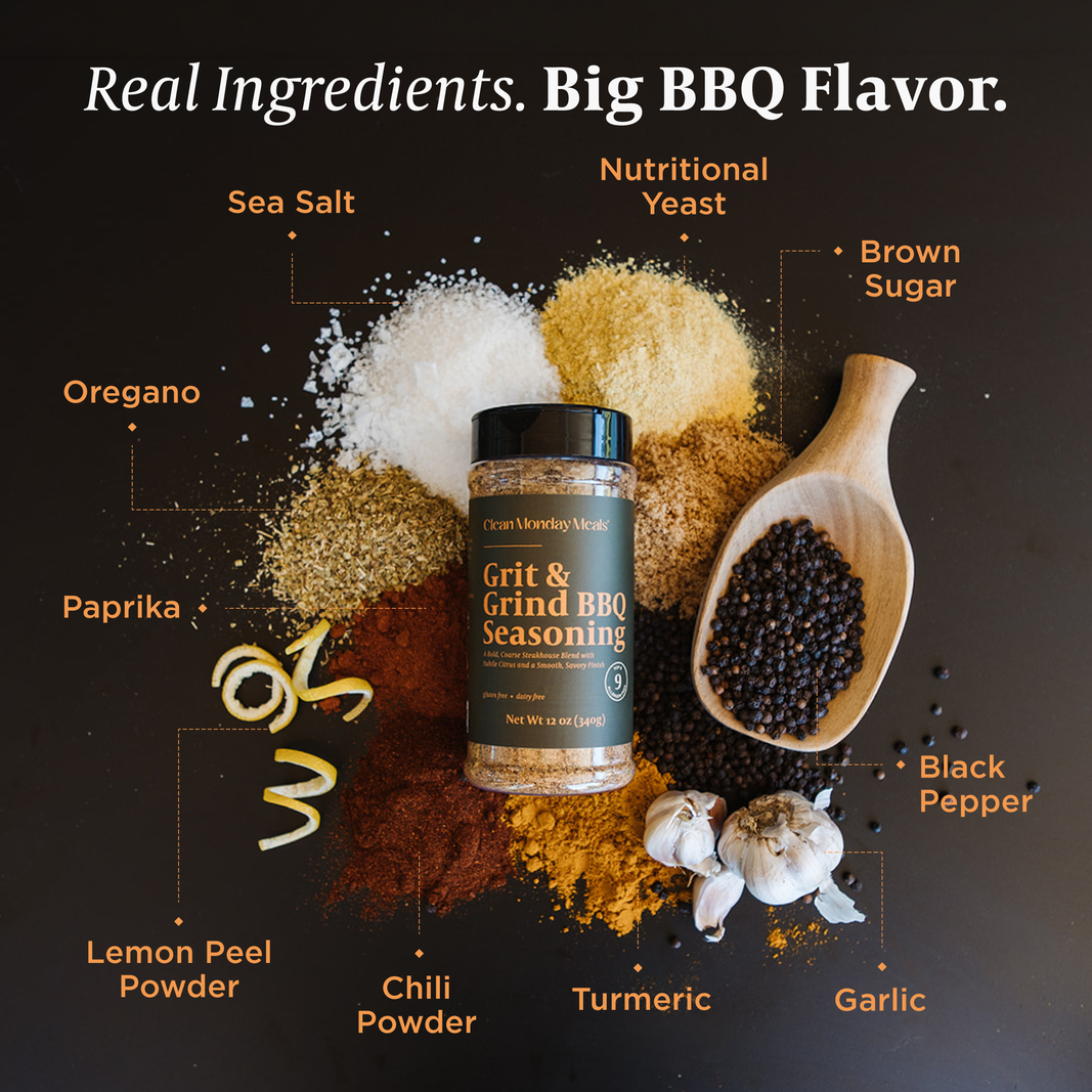 Clean Monday Meals - Grit & Grind BBQ Seasoning