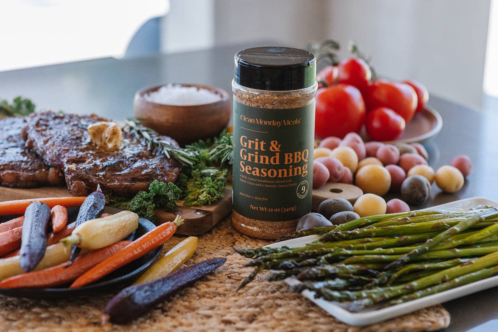 Clean Monday Meals - Grit & Grind BBQ Seasoning